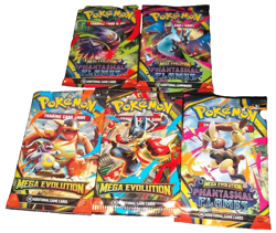 POKEMON MEGA EVOLUTION PHANTASMAL FLAMES+MEGA EVOLUTION BOOSTER PACKS LOT(5) NEW - Image 2