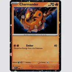 **HD COSMOS HOLO** Charmander SVPen 047 - Pokemon 151 Black Star Promo - Image 1