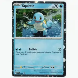 **HD COSMOS HOLO** Squirtle SVPen 048 - Pokemon 151 Black Star Promo - Image 1