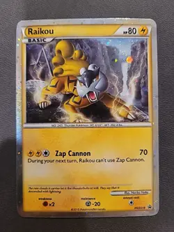 Raikou HGSS19 Black Star Promo Pokemon English 2010 NM-/LP - Image 1