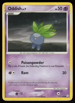 ODDISH 112/146 COMMON LEGENDS AWAKENED POKEMON HP - Image 1