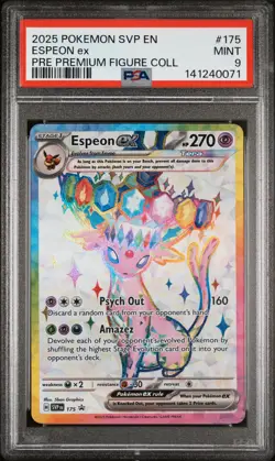 2025 POKEMON SVP EN-SV BLACK STAR PROMO #175 ESPEON EX PSA 9 - Image 1