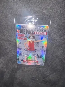 One Piece Monkey.D.Luffy USCollege Basketball Promo Card*SEALED* - Image 3
