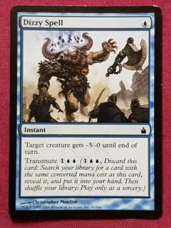 Magic The Gathering RAVNICA DIZZY SPELL blue card MTG - Image 1