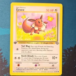 Pokemon Eevee 51/64 1st Edition Jungle Regular Basic Pokemon TCG Card - Image 1