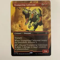 Trumpeting Carnosaur (Borderless) The Lost Caverns of Ixalan LCI Normal NM - Image 1
