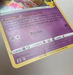 Mew 011/025 Holo Pokemon TCG Celebrations 25th Anniversary Set 2021 Crease - Image 2