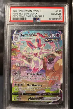 Pokemon TCG Sylveon Vmax SWSH07: Evolving Skies 212/203 Secret Rare - Image 1
