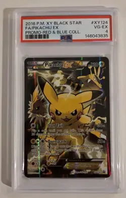 Pokemon 2016 XY Generations Red & Blue Collection Pikachu EX XY 124 PSA 4 - Image 1