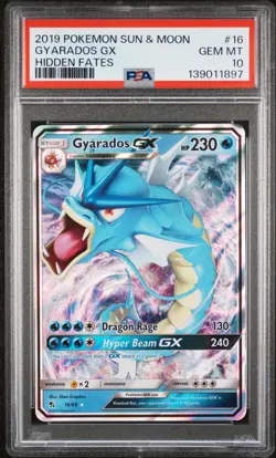 PSA 10 GYARADOS GX 16 HIDDEN FATES POKEMON MJ - Image 1