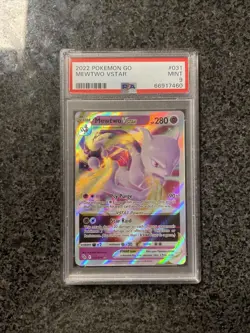 Mewtwo Vstar PSA 9 Mint #31 2022 Pokemon Go Full Art Ultra Rare 031/078 - Image 1