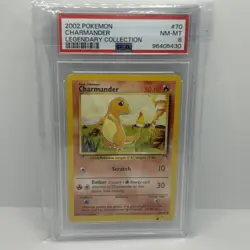Pokemon 2002 Legendary Collection #70/110 Charmander PSA 8 - Image 1