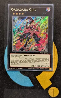 DUAD-EN043 Gagagaga Girl Secret Rare 1st Edition YuGiOh - Image 1