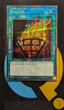 RA03-EN073 Bonfire Quarter Century Secret Rare 1st Ed YuGiOh - Image 1