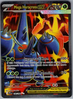 Mega Heracross ex 108/094 ME02: Phantasmal Flames - Pokemon Card - NM - Image 1