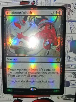 Villainous Wrath 0074 Spider-Man Card M/Nm Condition Foil - Image 1