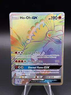 Pokemon TCG HO-OH GX Sun & Moon Sm80 Shining Legends Promo - Image 1