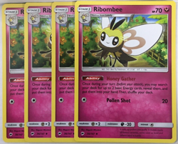 POKEMON 4X RIBOMBEE 96/147 BURNING SHADOWS UNCOMMON NEAR MINT-PLAYSET - Image 1