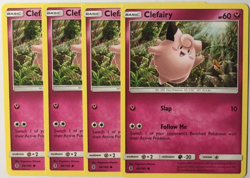POKEMON 4X CLEFAIRY 88/145 GUARDIANS RISING COMMON NEAR MINT-PLAYSET - Image 1