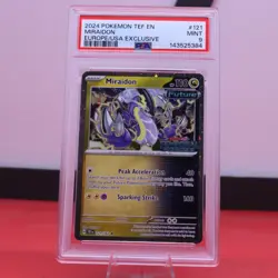 2024 Pokemon TCG Temporal Forces Stamped Promo 121 Miraidon PSA 9 - Image 1