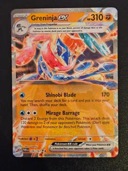 GRENINJA EX 106/167 DOUBLE RARE TWILIGHT MASQUERADE POKEMON NM/M - Image 1