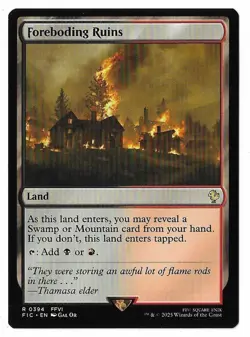 MTG Foreboding Ruins Final Fantasy Commander (FIC) Rare Magic #0394 Unplayed - Image 1
