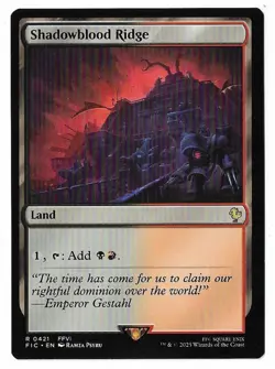 MTG Shadowblood Ridge Final Fantasy Commander (FIC) Rare Magic #0421 Unplayed - Image 1