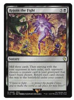 MTG Rejoin the Fight Final Fantasy Commander (FIC) Rare Magic #0049 Unplayed - Image 1