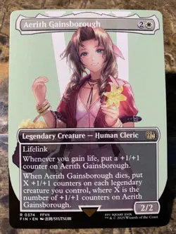 MTG TCG Final Fantasy Aerith Gainsborough (Borderless) 0374 Regular Rare - Image 1
