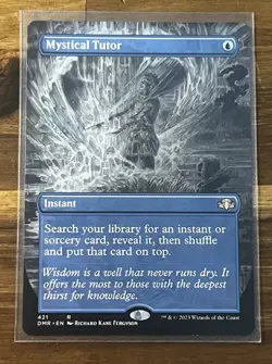 MTG Mystical Tutor Dominaria Remastered Rare Borderless Regular 421 NM - Image 1