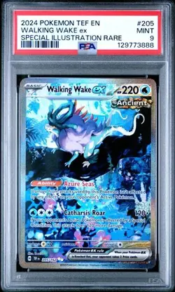 PSA 9 - 2024 POKEMON TEMPORAL FORCES WALKING WAKE EX #205 - SIR - Image 1