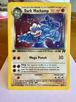 Pokemon TCG Dark Machamp #10 [LP++] 1st Edition Team Rocket Excellent Holo Rare - Image 1