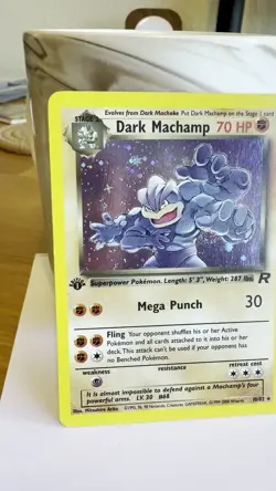 Pokemon TCG Dark Machamp #10 [LP++] 1st Edition Team Rocket Excellent Holo Rare - Image 2