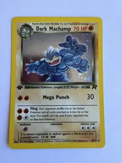Pokemon TCG Dark Machamp #10 [LP++] 1st Edition Team Rocket Excellent Holo Rare - Image 3