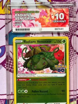 Pokemon TCG - Radiant Venusaur 004/078 - Pokemon GO - Graded - ACE 10 - #2 - Image 2