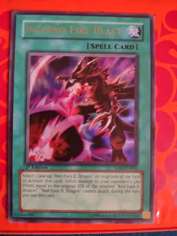 Yugioh Inferno Fire Blast Ultra Rare Sod-en042 1st Edition near mint or better - Image 1