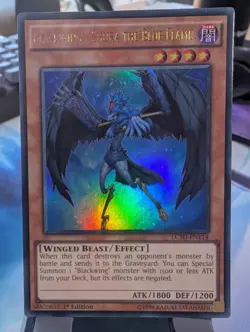 YuGiOh! Blackwing - Shura The Blue Flame LC5D-EN114 Ultra Rare 1st Ed - Image 1
