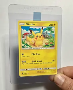 Pikachu 30/111 (NM) Common Sun & Moon: Crimson Invasion 2017 Pokemon Card TCG - Image 3