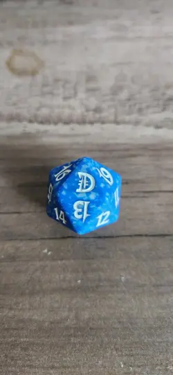 Life Counter ~ DECKMASTER ~ Blue Spindown Dice D20 Magic from 2001 - Image 1