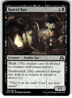 FOIL Rancid Rats Shadows over Innistrad Regular MTG NM - Image 1