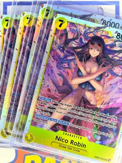 Nico Robin EB03-055 SR Super Rare Play Set (4) Total Cards Mint Pack Fresh - Image 1
