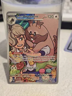 Pokemon TCG Arvens Greedent Illustration Rare Card 205/182 Destined Rivals - Image 1