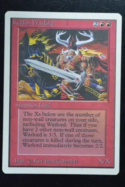 Magic The Gathering MTG KELDON WARLORD Unlimited Edition MP Moderately Played - Image 1
