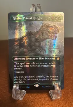 MTG Ghalta, Primal Hunger Mana Foil Borderless Foundations FDN NM-Mint Magic - Image 1
