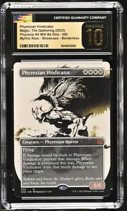 PHYREXIAN VINDICATOR Phyrexia One Borderless Ichor Mythic CGC 10 Pristine MTG - Image 1
