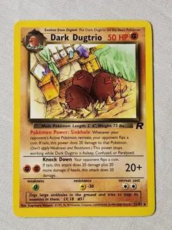 NM Dark Dugtrio - Non-Holo #23 Team Rocket Pokemon TCG - Image 1