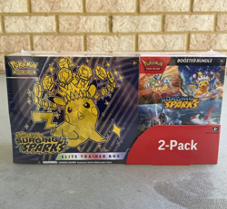 Pokemon TCG Surging Sparks | ETB + Booster Bundle | Costco 2 Pack Bundle - Image 1
