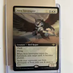 Aven Interrupter- Outlaws of Thunder Junction Extended Art Regular MTG-NM - Image 1