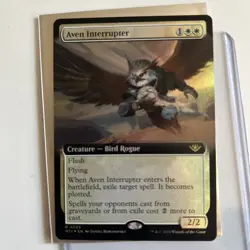 Aven Interrupter- Outlaws of Thunder Junction Extended Art Regular MTG-NM - Image 2