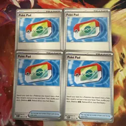 4x Poke Pad 198/217 Ascended Heroes Pokemon Trainer Play Set Of 4 - Image 1
